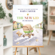 Nouveau Gamin Dans Le Bloc Baby Shower de Bienvenu