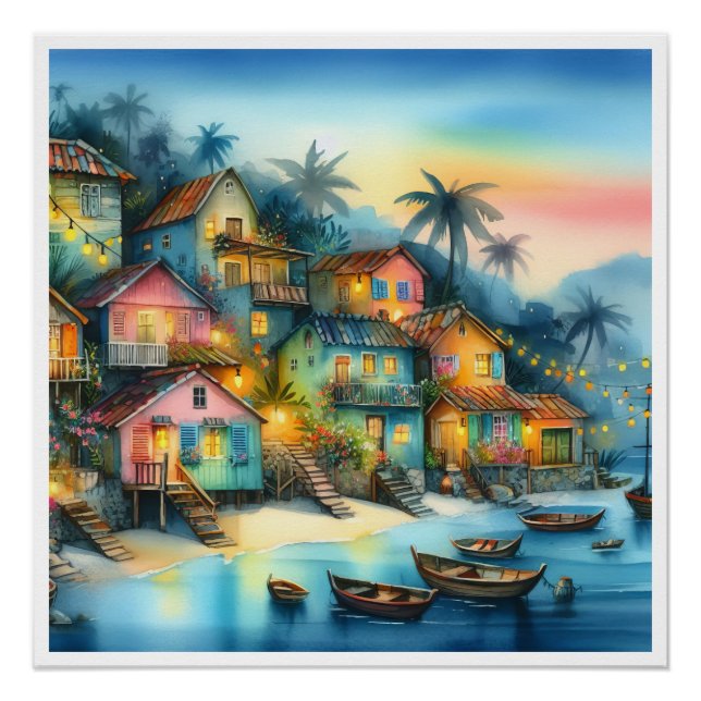 Poster NOUVEAU HAÏTI unique, Aruba, Antigua (Devant)