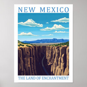 Poster Nouveau-Mexique le pays de l'enchantement USA Trav