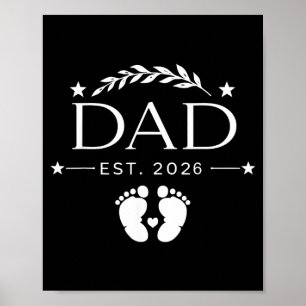 Poster Nouveau papa prévu 2026 Fête des pères Papa pour l