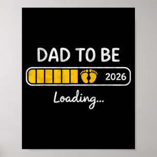 Poster Nouveau papa prévu 2026 Fête des pères Première fo