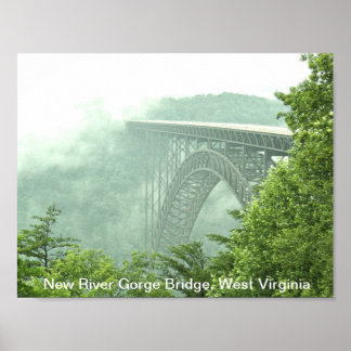 Poster Nouveau pont de la Gorge WVa