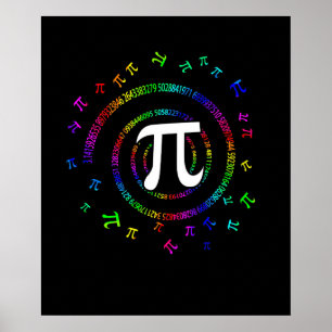 Poster Nouveauté Spirale Pi