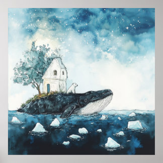 Poster Nouveaux horizons - La baleine et l'ours polaire