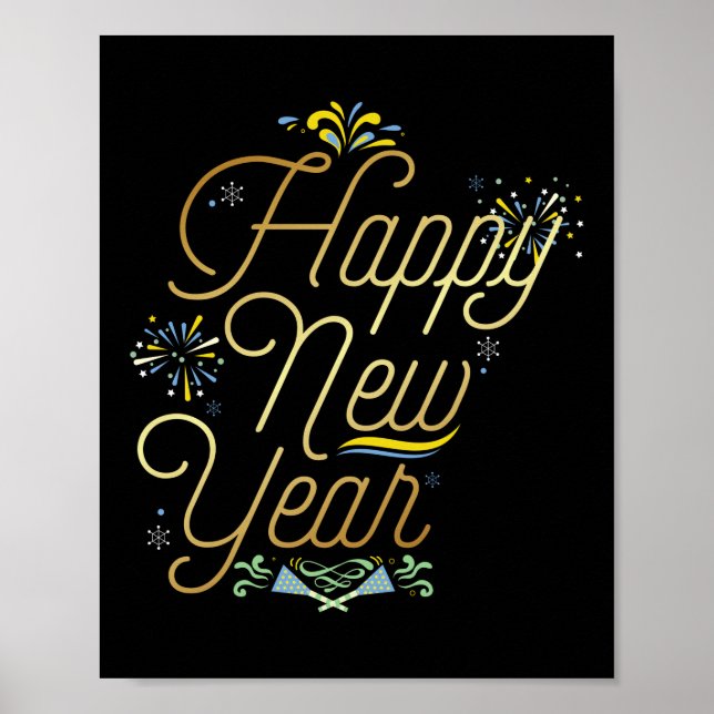Poster Nouvel An Bonne Année (Devant)