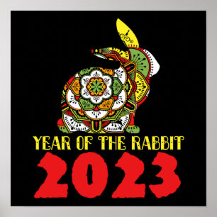 Poster Nouvel An chinois du lapin 2023