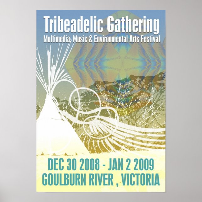 POSTER NOUVELLE ANNÉE TRIBÉADÉLIQUE 2009 RASSEMBLANT LE M (Devant)