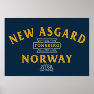 Poster Nouvelle Asgard Norvège Souvenir graphique