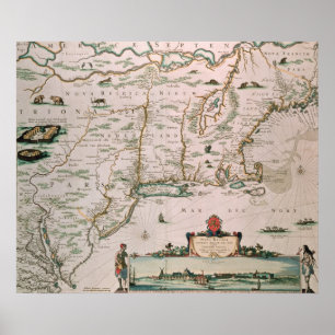 Poster Nouvelle Belgique, assiette de 'Atlas Contractus' 