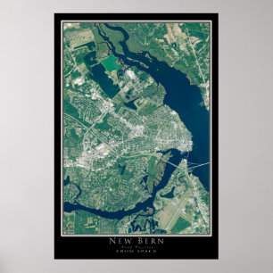 Poster Nouvelle Bern Carolina Nord Carte de l'affiche sat