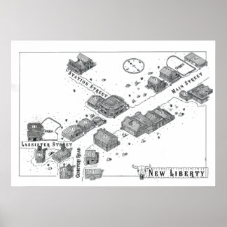 Poster Nouvelle carte d'affiche Liberty (28 x 20 version)