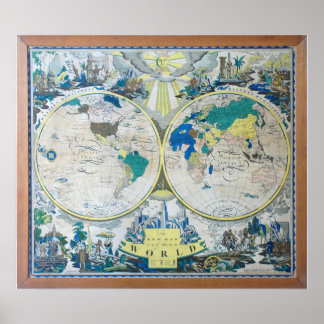 Poster Nouvelle carte de l'affiche mondiale de 1926