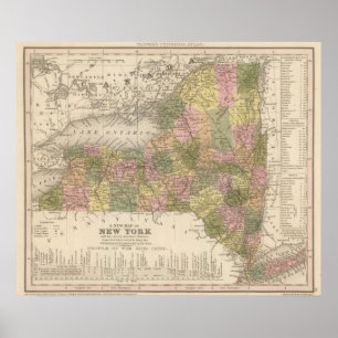 Poster Nouvelle carte de New York