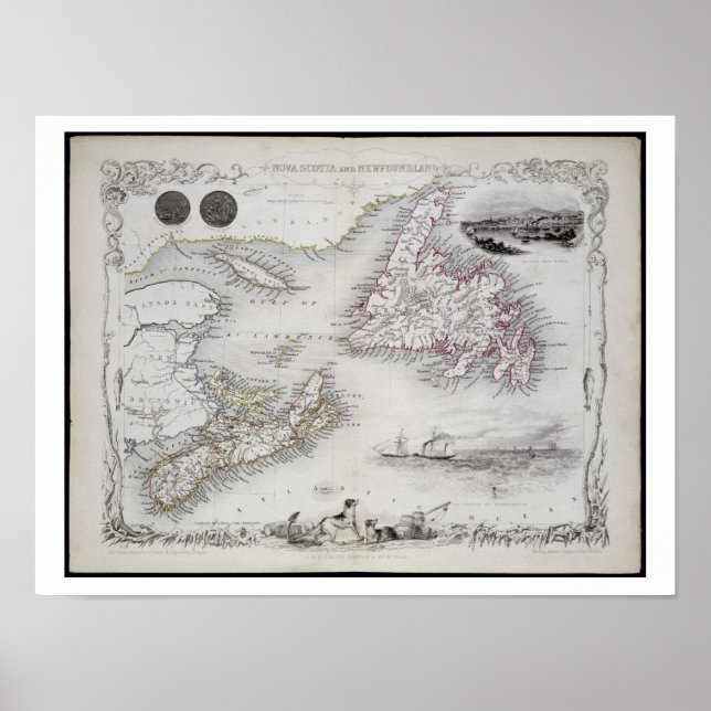 Poster Nouvelle-Écosse et Terre-Neuve, tiré d'une série d (Devant)
