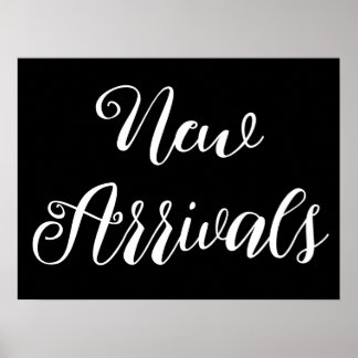 Poster Nouvelle enseigne d'arrivée, signalisation de maga