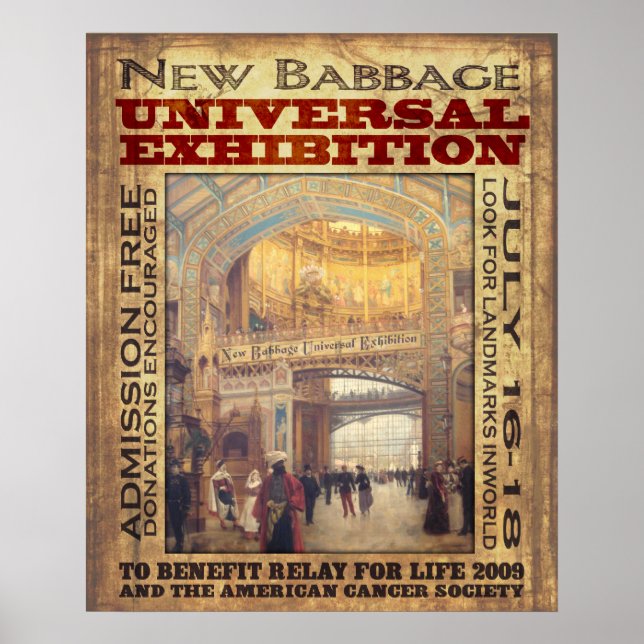 Poster Nouvelle exposition universelle Babbage (Devant)