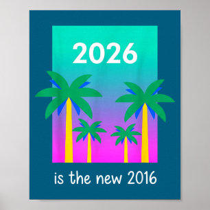Poster Nouvelle illustration de palmier Vaporwave 2026 20