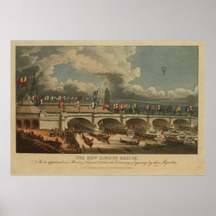 Poster Nouvelle illustration vintage de pont de Londres