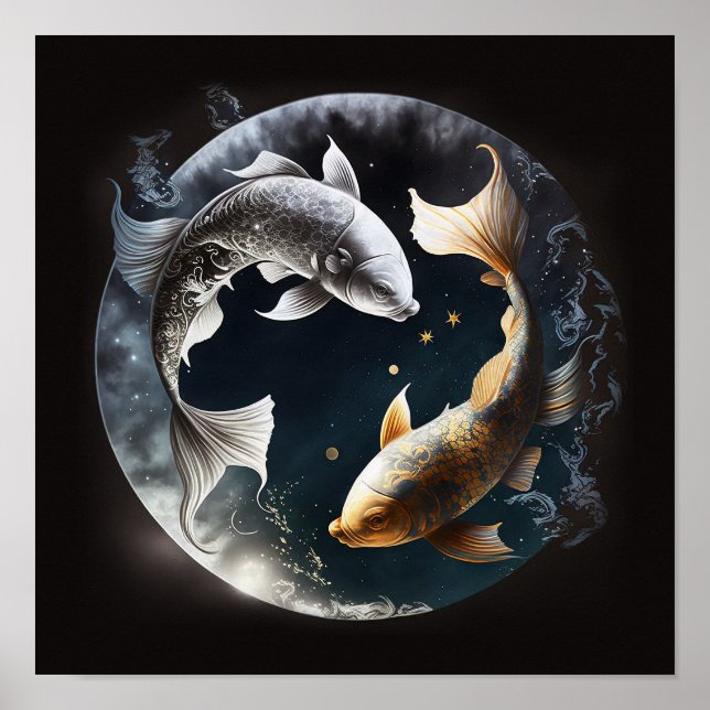 Poster Nouvelle Lune dans les Poissons (Devant)