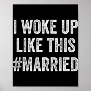 Poster Nouvelle mariée nouveau mari épouse - Je me suis r