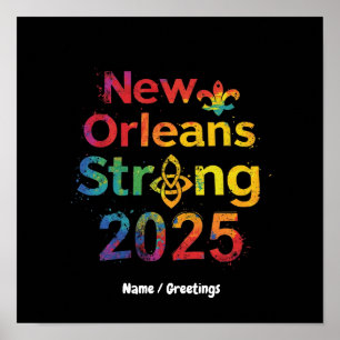 Poster Nouvelle-Orléans Forte 2025 Inspirante Fierté NOLA
