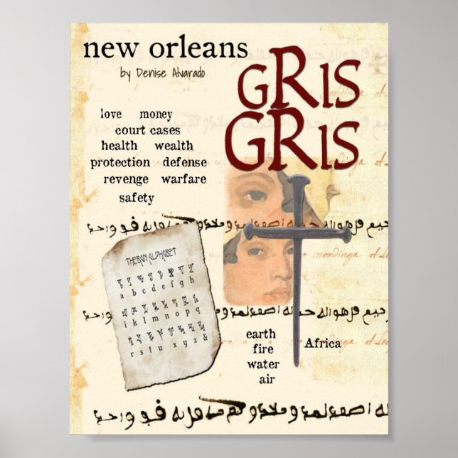 Poster Nouvelle-Orléans Gris Gris (Devant)