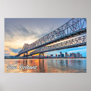 Poster Nouvelle-Orléans, Louisiane, États-Unis
