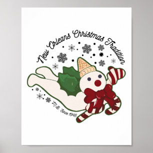 Poster Nouvelle-Orléans M. Bingle Tradition de Noël Bonho