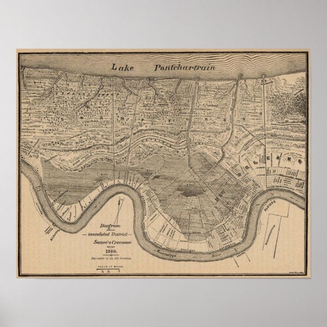 Poster Nouvelle-Orléans MAp 1849 (Devant)