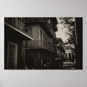 Poster Nouvelle-Orléans Retro Inspiré Du Milieu Du Siècle