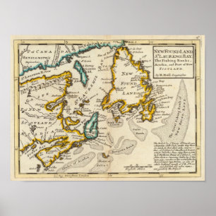 Poster Nouvelle terre trouvée, baie de St Laurence,