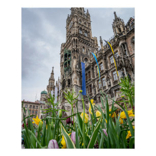 Poster Nouvelle tour de l'hôtel de ville à Munich, Allema