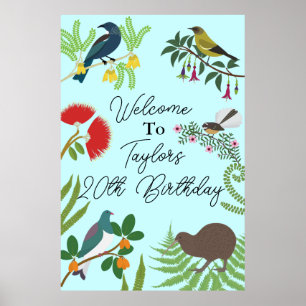 Poster Nouvelle-Zélande Bird Bird Bird Welcome