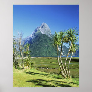 Poster Nouvelle-Zélande, île du Sud,  Mitre Peak,