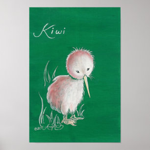 Poster Nouvelle-Zélande Kiwi Bird