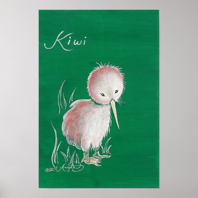 Poster Nouvelle-Zélande Kiwi Bird (Devant)