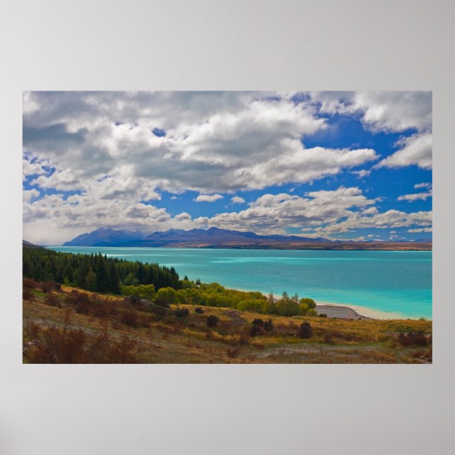 Poster Nouvelle-Zélande : Lac Pukaki (Devant)