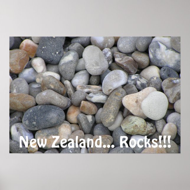 Poster Nouvelle-Zélande...Rochers ! (Devant)