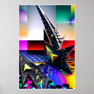 Poster Nouvelles vues de design Memphis