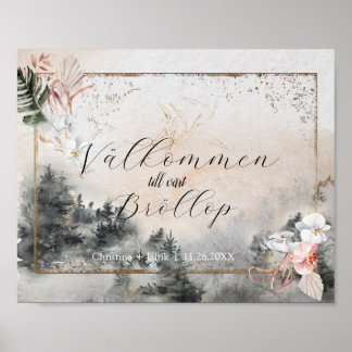 Poster November Wedding Invitation Inbjudningar