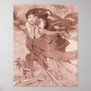 Poster Novembre Art Nouveau Alphonse Mucha