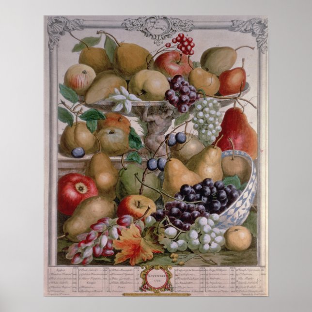 Poster Novembre 'Douze mois de fruits' (Devant)
