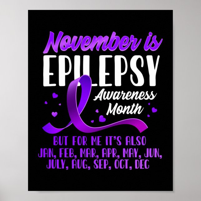 Poster Novembre Est Le Mois De Sensibilisation À L'Épilep (Devant)
