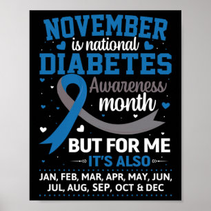 Poster Novembre Est Le Mois De Sensibilisation Au Diabète