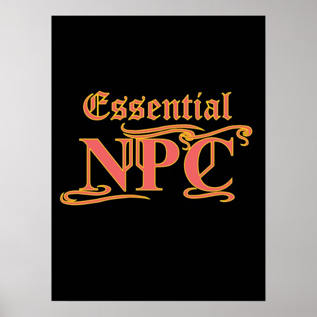 Poster NPC essentiel ne pas viser Rob ou tuer RPG drôle (Devant)