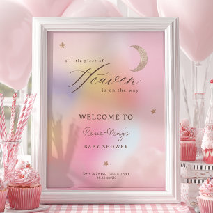 Poster Nuage Ciel Bébé Holographique Bienvenue à la douch