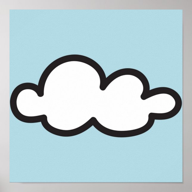 Poster nuage de bande dessinée (Devant)