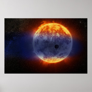 Poster Nuage De Gaz Hydrogène Au Large De L'Exoplanète Gj