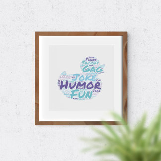 Poster Nuage de mots humoristique.