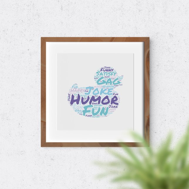 Poster Nuage de mots humoristique. (Créateur téléchargé)